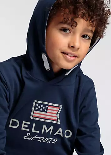 DELMAO Kids Logo Print Hoodie | Grattan