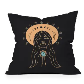 Desert Angel in Peach Grey Indoor / Outdoor Throw Pillows (DS)