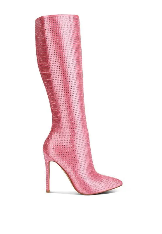 Diamante High Heeled Boot