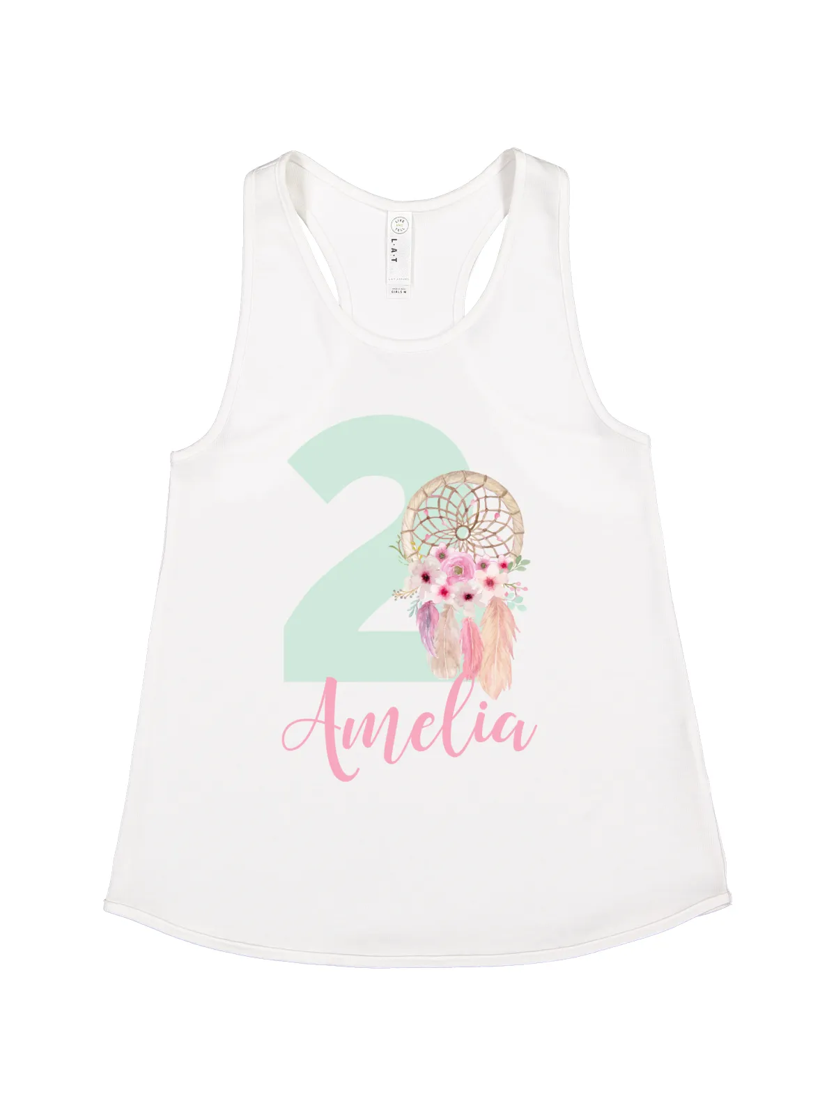 Dreamcatcher Birthday Racerback Tank Top - Personalized