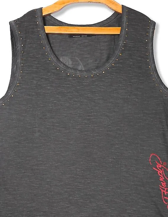 EdHardy Women Washed Embellished Tank Top