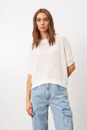 EMERSYN SHORT SLEEVE KNIT PULLOVER