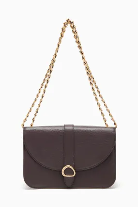 Esme Large Chain Crossbody - Chocolate