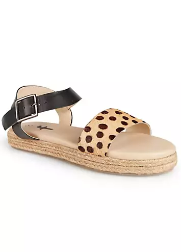 Evie Ankle Strap Animal Flatform Sandals by Freestyle | Look Again