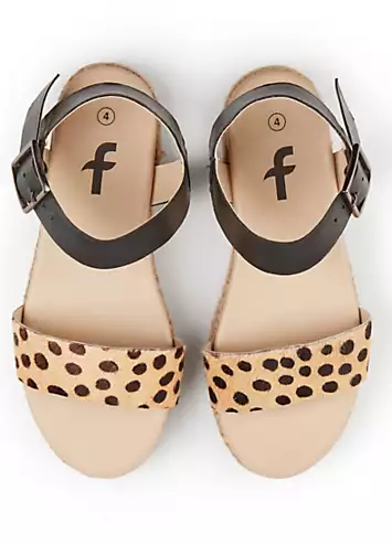 Evie Ankle Strap Animal Flatform Sandals by Freestyle | Look Again