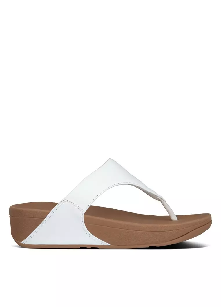 FitFlop FitFlop LULU Women's Leather Toepost Sandals - White (I88-024)