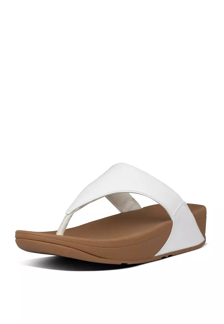 FitFlop FitFlop LULU Women's Leather Toepost Sandals - White (I88-024)