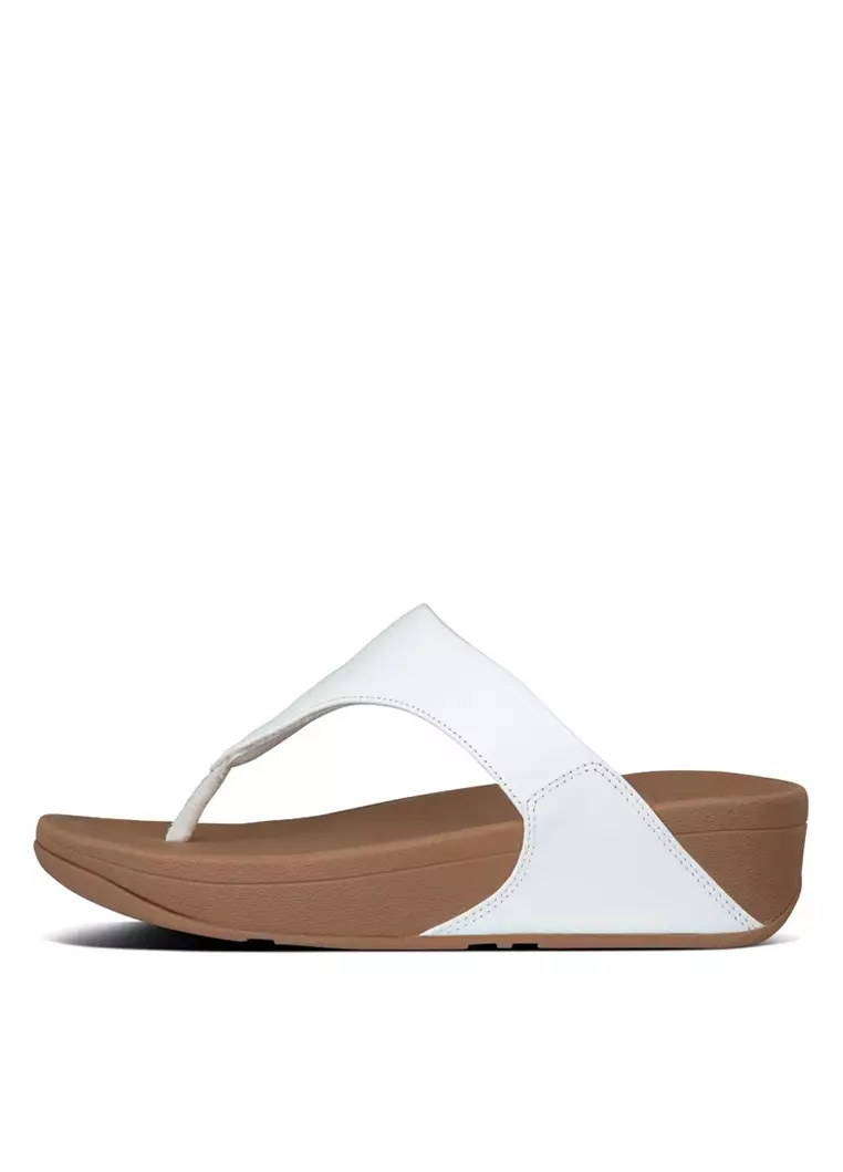 FitFlop FitFlop LULU Women's Leather Toepost Sandals - White (I88-024)