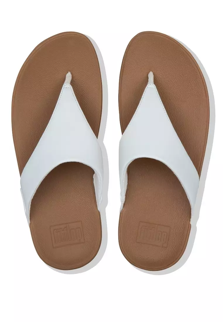 FitFlop FitFlop LULU Women's Leather Toepost Sandals - White (I88-024)