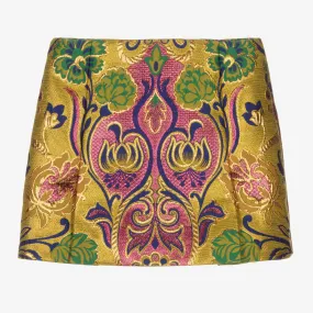 Floral Lurex Jacquard Skirt