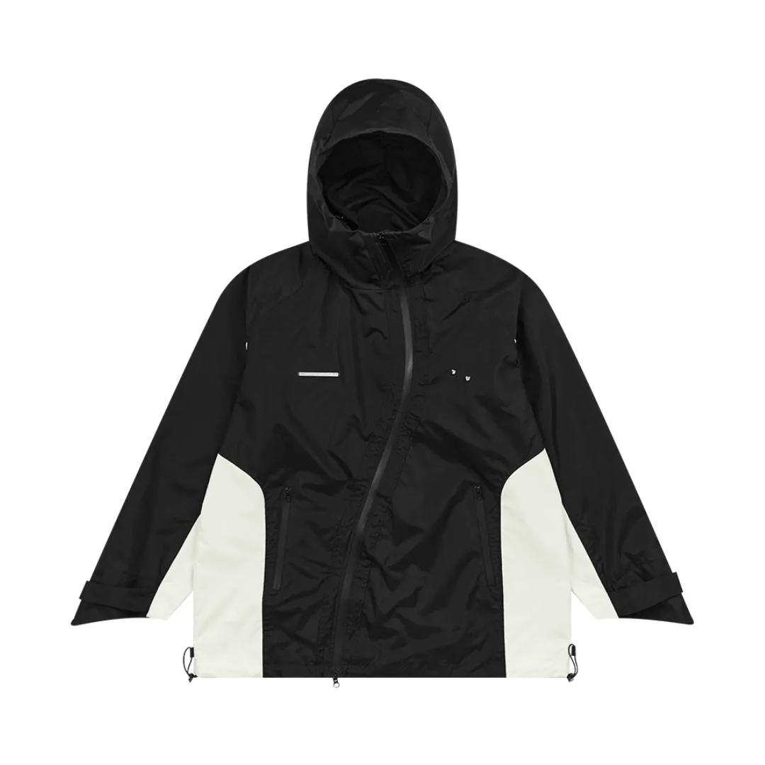 Functional Irregular Zipper Windbreaker