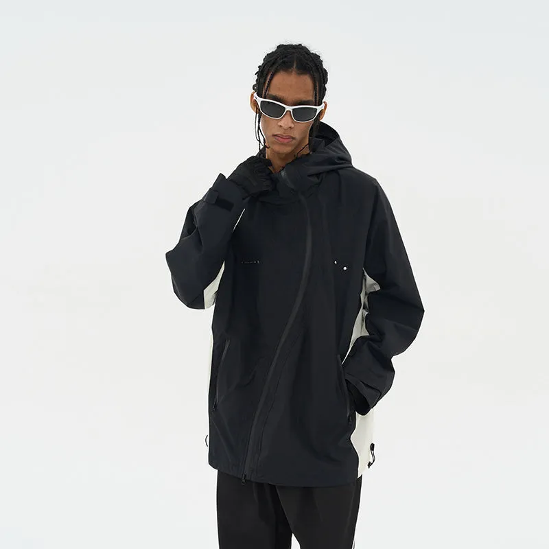 Functional Irregular Zipper Windbreaker