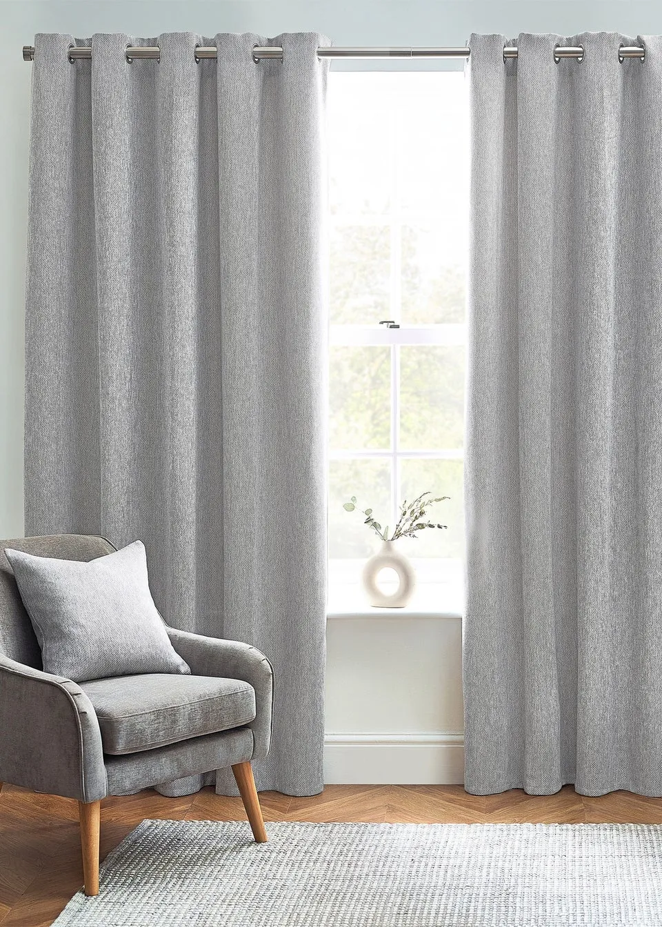 furn. Cara Woven Eyelet Curtains