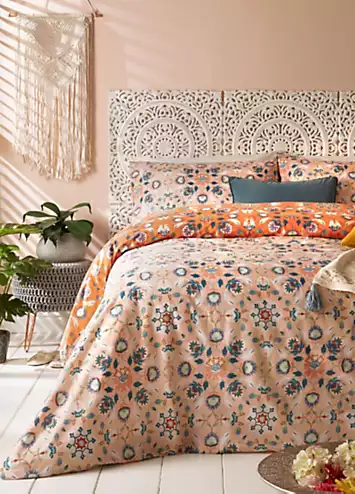 furn. Folk Flora Duvet Cover Set - Orange | Kaleidoscope