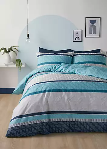 Fusion Rico Reversible Duvet Cover Set - Teal | Kaleidoscope