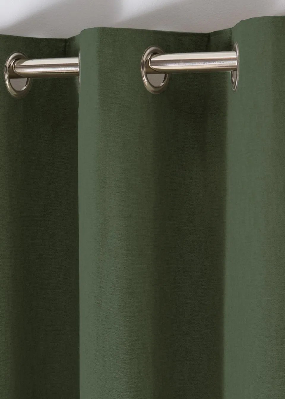 Fusion Sorbonne Bottle Green Eyelet Curtains