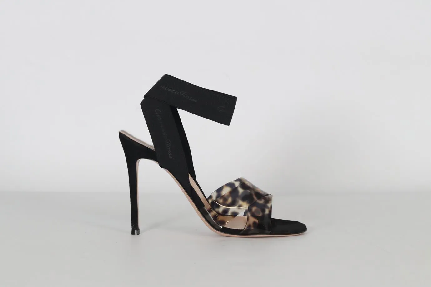 GIANVITO ROSSI PVC AND SUEDE SANDALS EU 38 UK 5 US 8