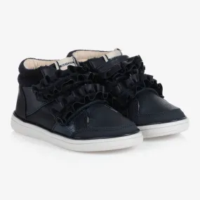 Girls Blue High-Top Trainers