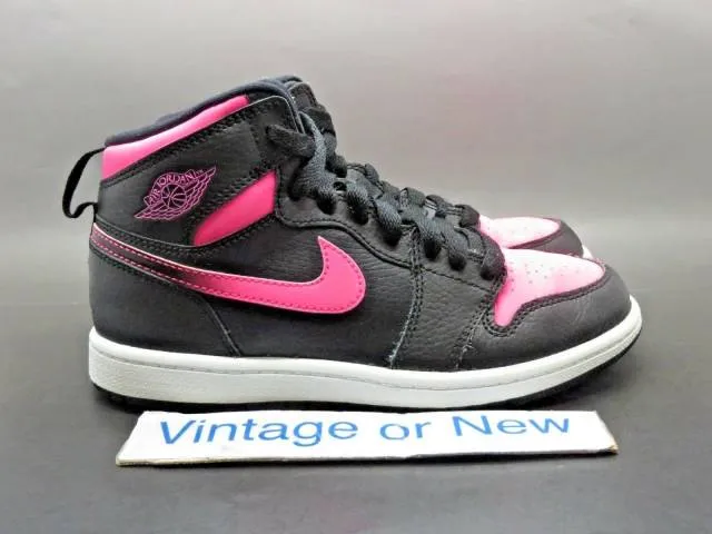 Girls Nike Air Jordan I 1 Retro High Black Hyper Pink Wh...