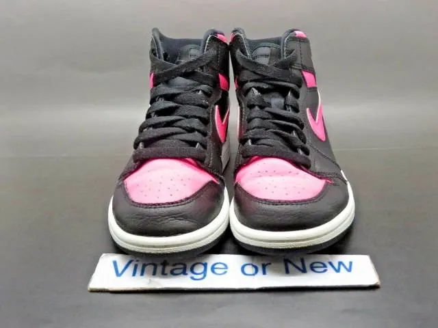 Girls Nike Air Jordan I 1 Retro High Black Hyper Pink Wh...