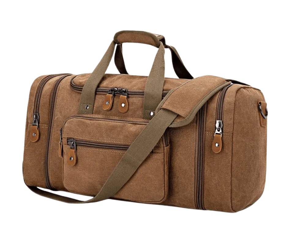 Gonex 60L Canvas Travel Duffle Bag for Men - Horizon Leathers