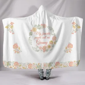 Granny Favorite People Peach Hooded Blanket