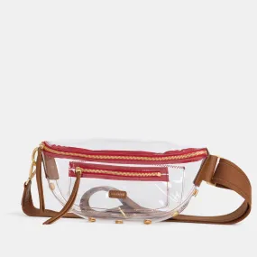 Hammitt Charles Crossbody Clear Medium - Mahogany Pebble/Brushed Gold