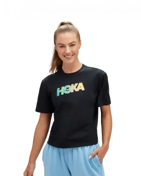 Hoka 1153374Women's Topo Logo Short Sleeve Black | Buy Hoka 1153374Women's Topo Logo Short Sleeve Black here | Outnort