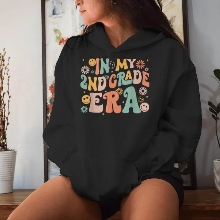 In My Second Grade Era Retro 2Nd Grade Back To School Women Hoodie