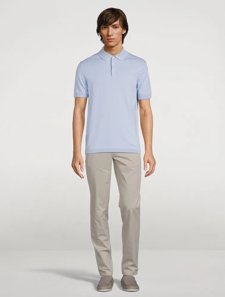 JACK VICTOR Roslyn Cotton Knit Polo