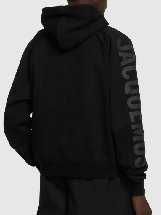 Jacquemus   Le Hoodie Typo cotton sweatshirt 