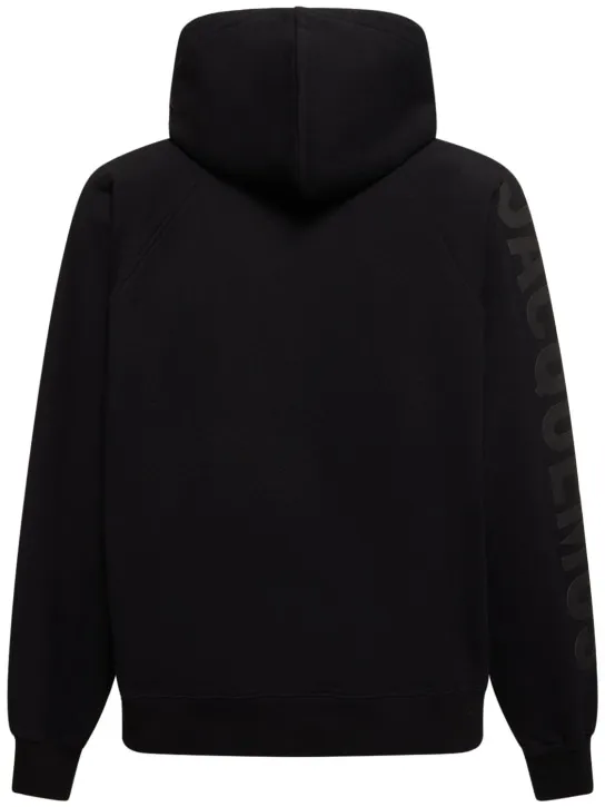 Jacquemus   Le Hoodie Typo cotton sweatshirt 