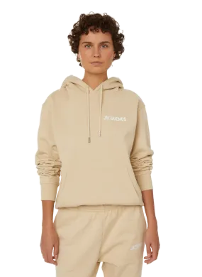 JACQUEMUS  Le Sweatshirt Jacquemus cotton hoodie - Beige