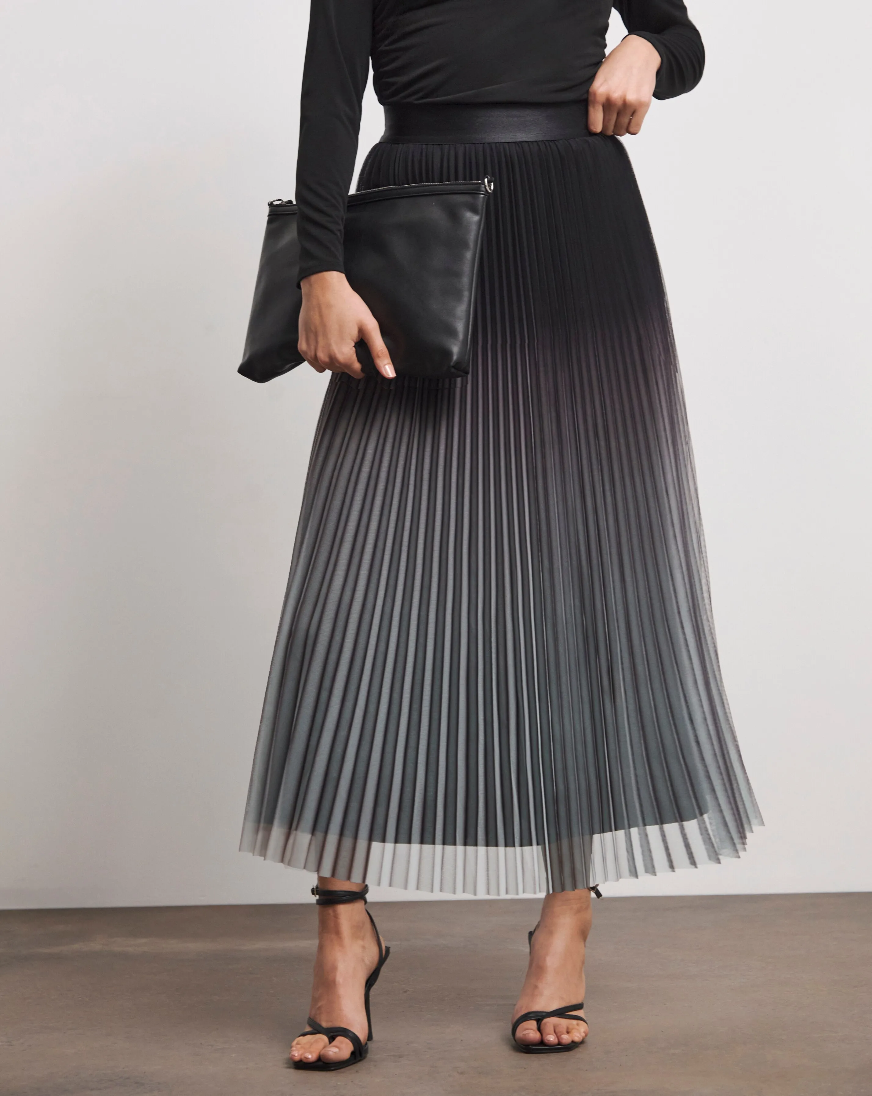 Joanna Hope Mesh Pleated Skirt