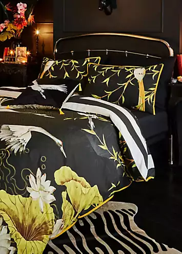 Joe Browns Candescent Cranes Cotton 200 Thread Count Reversible Duvet Cover Set | Kaleidoscope