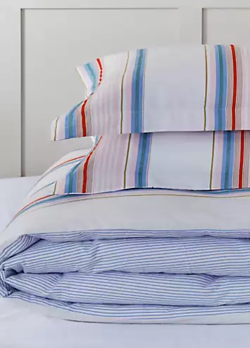 Joules Golden Hour Stripe Cotton 180 Thread Count Duvet Cover Set | Kaleidoscope