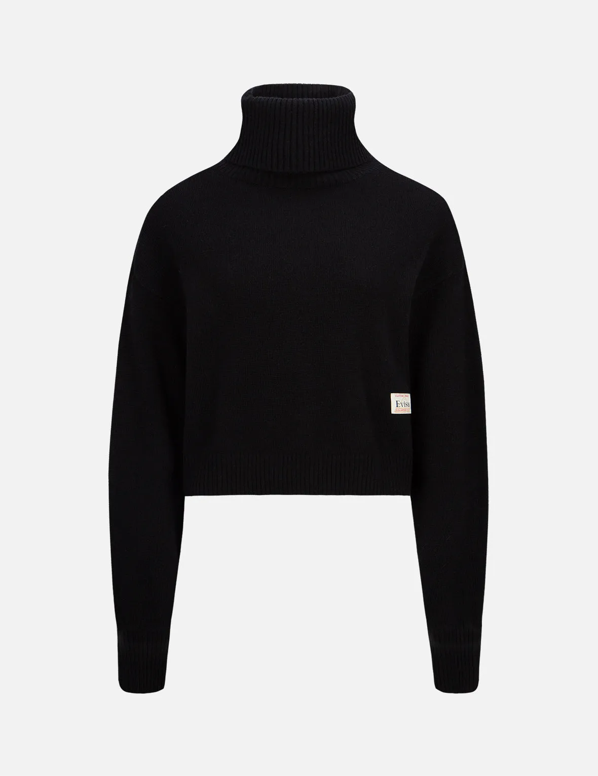 Kamon Embroidery Turtleneck Knitted Pullover