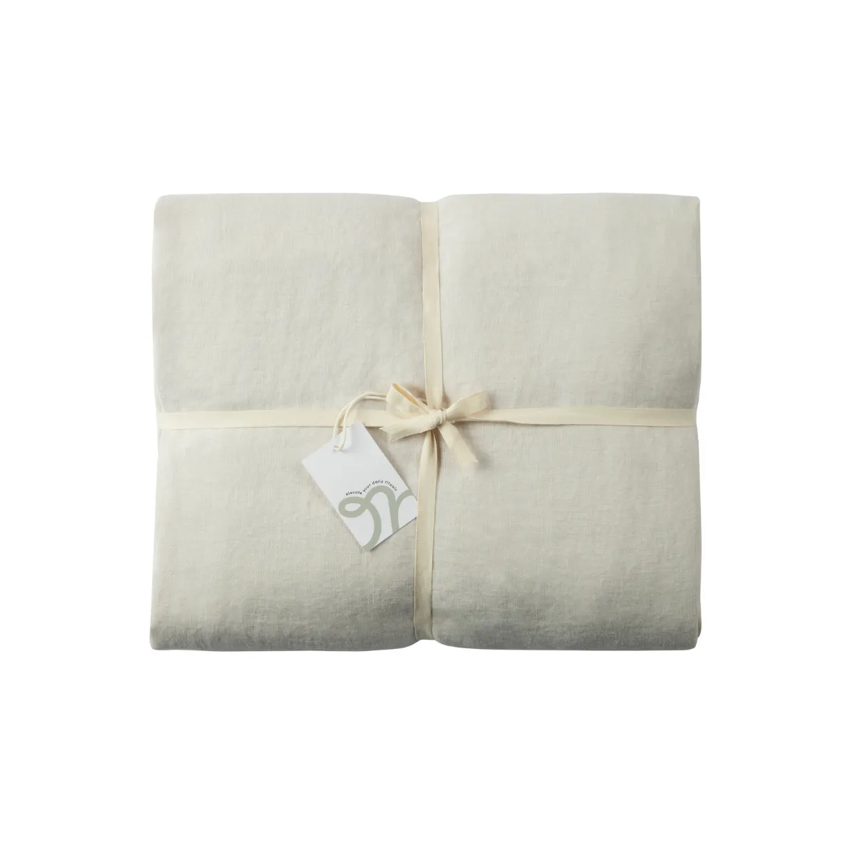 Kapok Comforts   King Linen Fitted Sheet Moon Beam