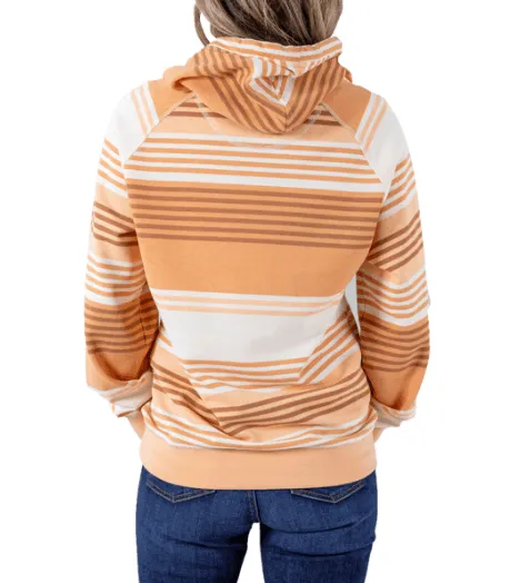 Kimes Ranch Women's Orange Golinda Striped Hoodie