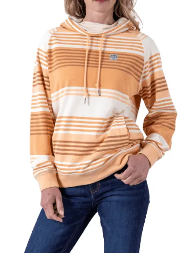 Kimes Ranch Women's Orange Golinda Striped Hoodie