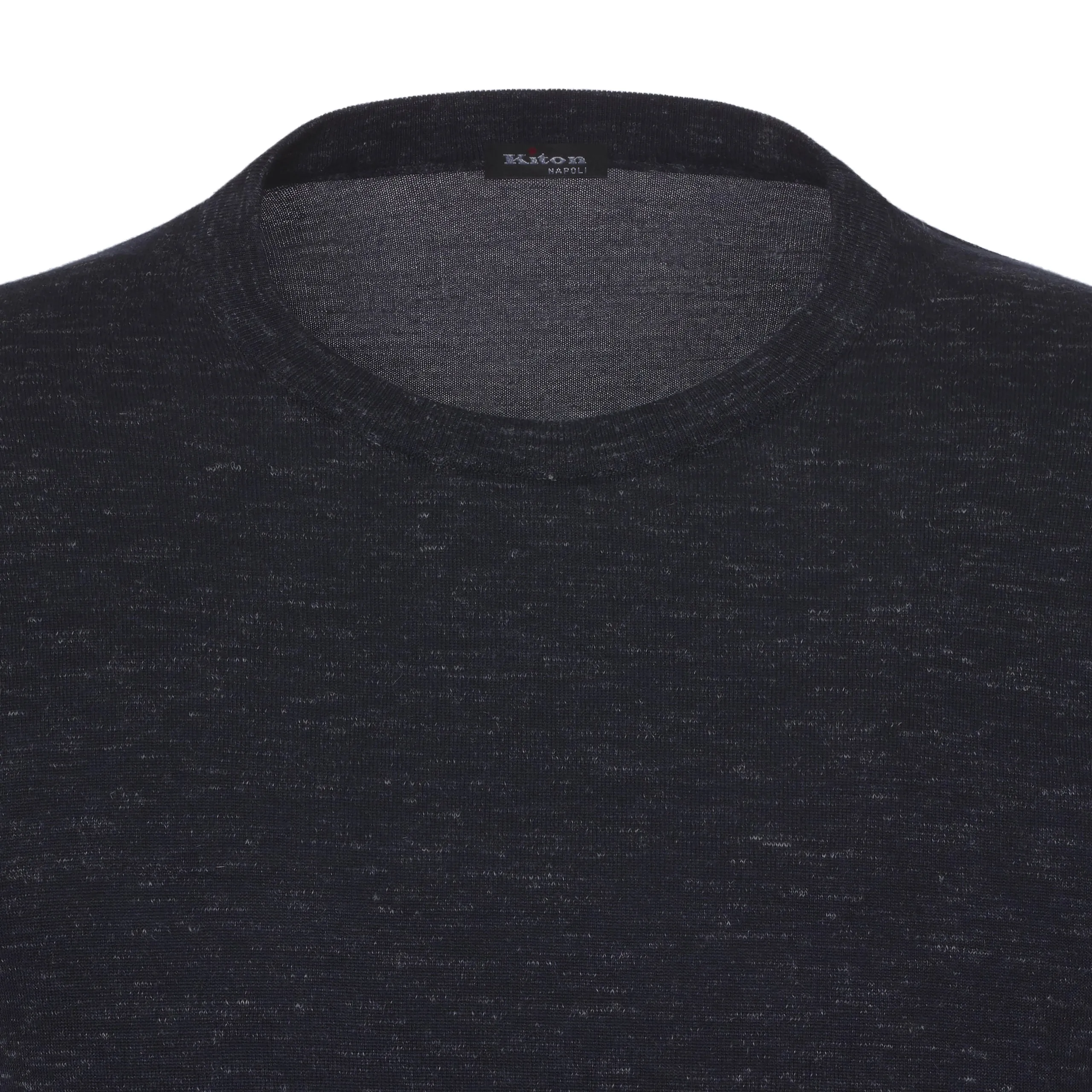  Kiton Silk-Cashmere Blend Pullover in Diamond Blue