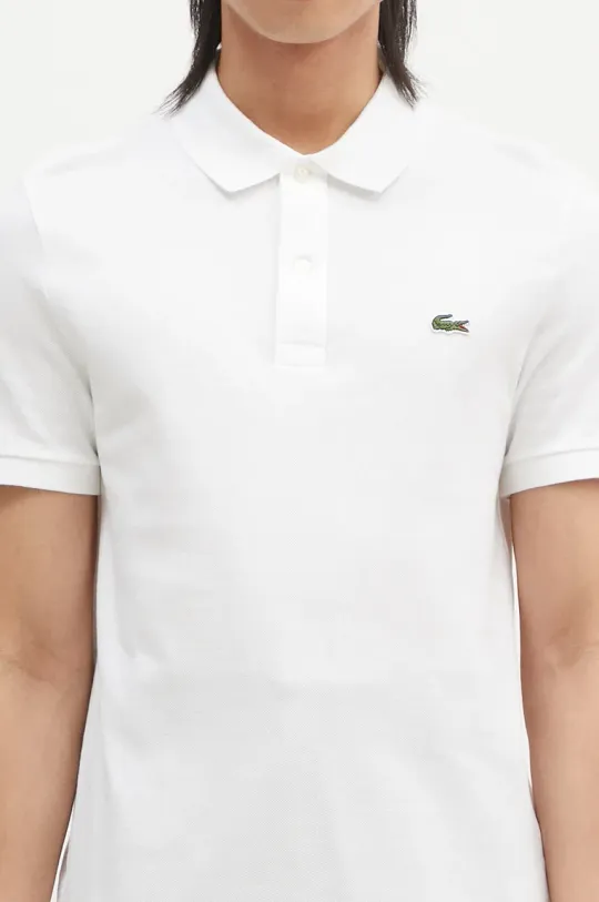 Lacoste cotton polo shirt white color