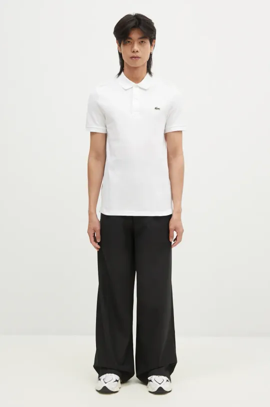 Lacoste cotton polo shirt white color