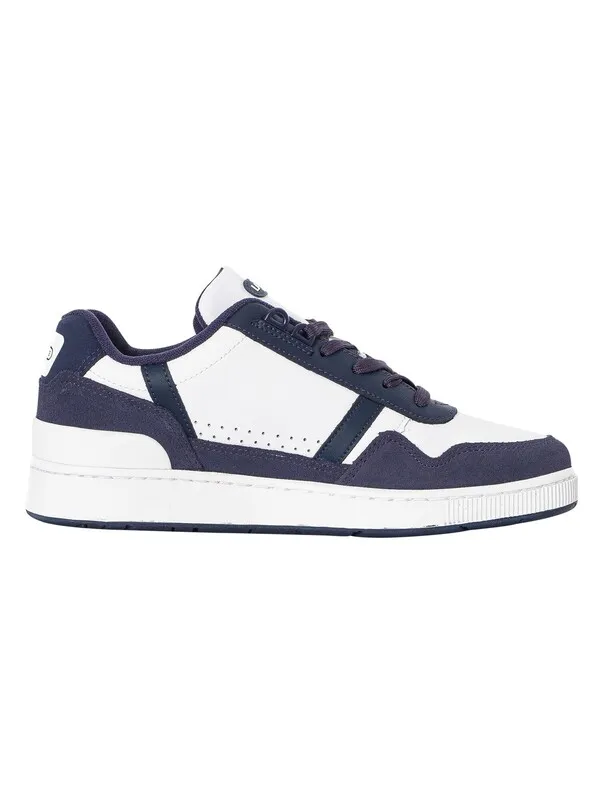 Lacoste T-Clip 223 3 SMA Leather Trainers - White/Navy