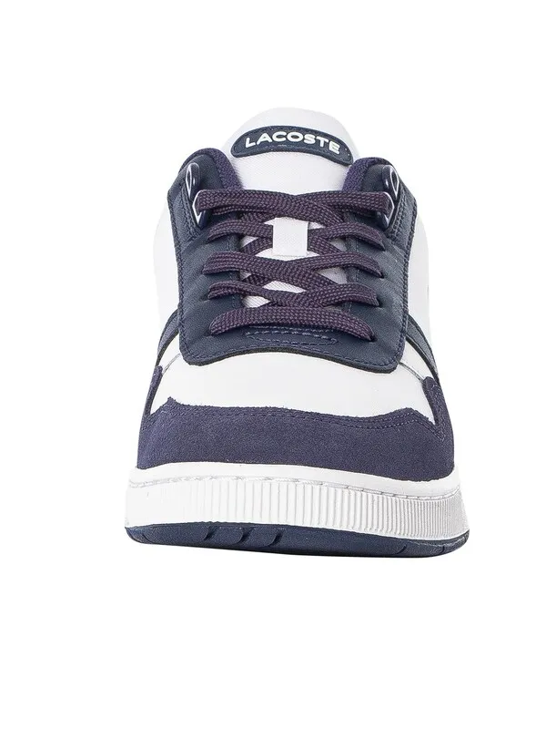 Lacoste T-Clip 223 3 SMA Leather Trainers - White/Navy