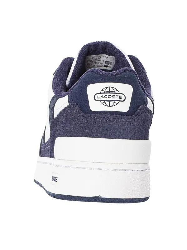 Lacoste T-Clip 223 3 SMA Leather Trainers - White/Navy