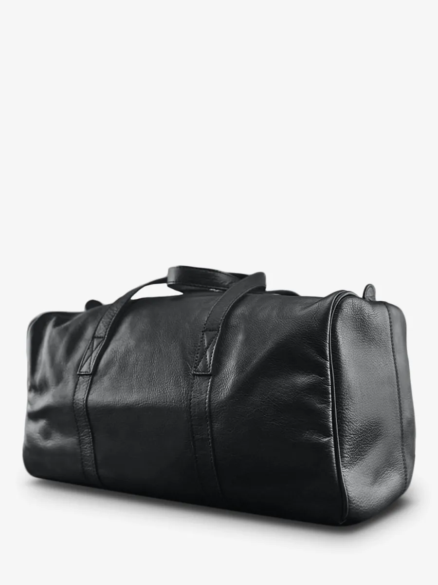 leather travel bag plane Black - LeCabine Black | PAUL MARIUS