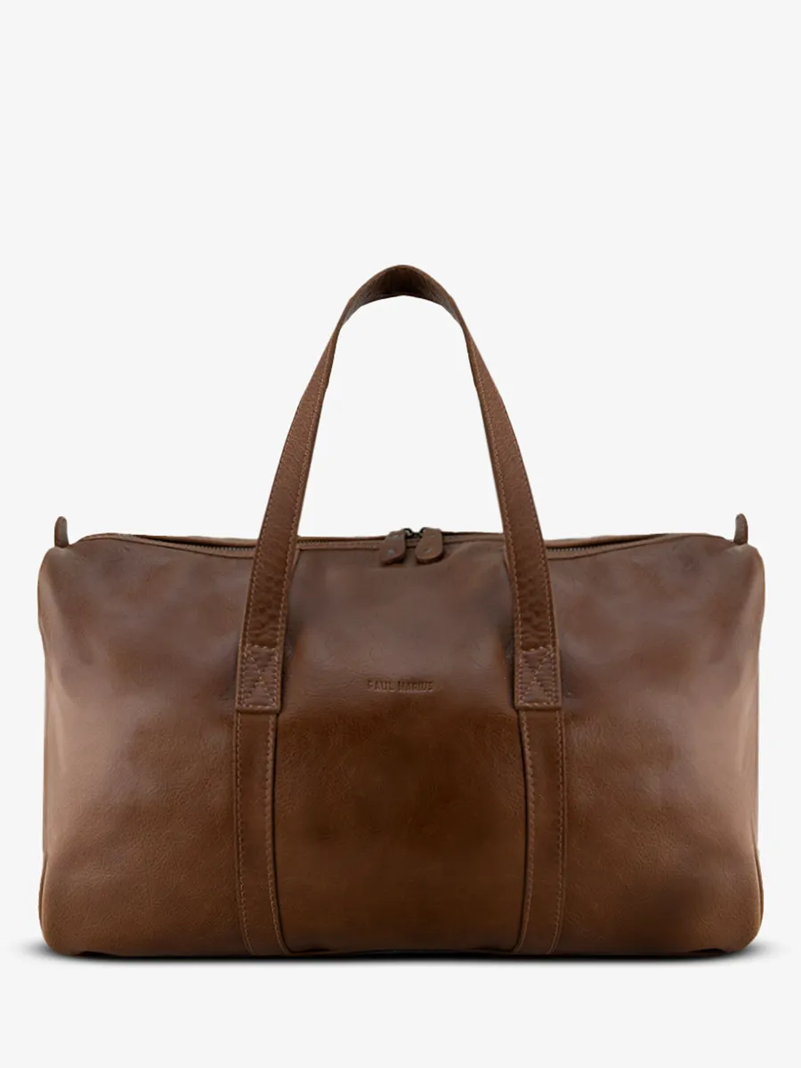 leather travel bag plane Brown - LeCabine Tobacco Brown | PAUL MARIUS