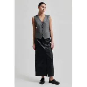 Letho Leather Maxi Skirt