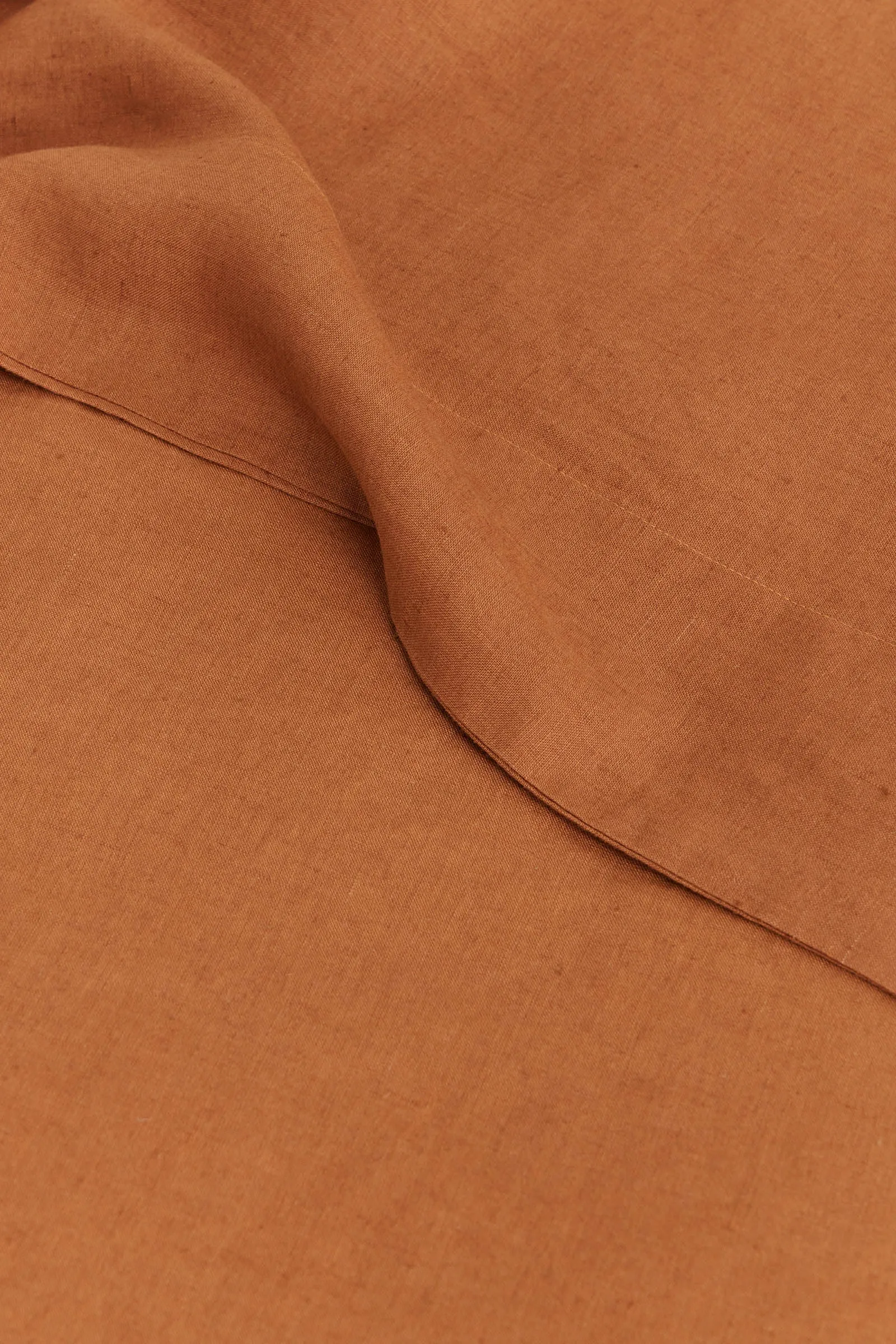 Linen Fitted Sheet Tobacco